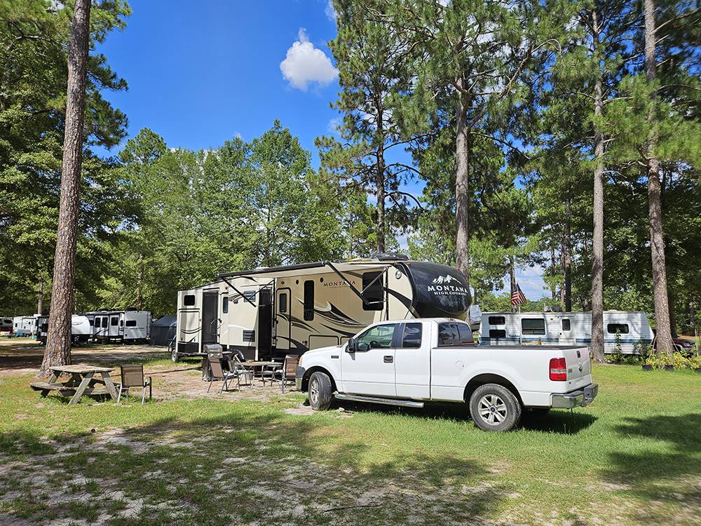 RV site with picnic table at Edmund RV Park