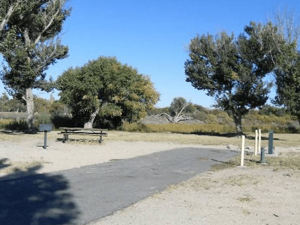 Empty RV space with picnic bench