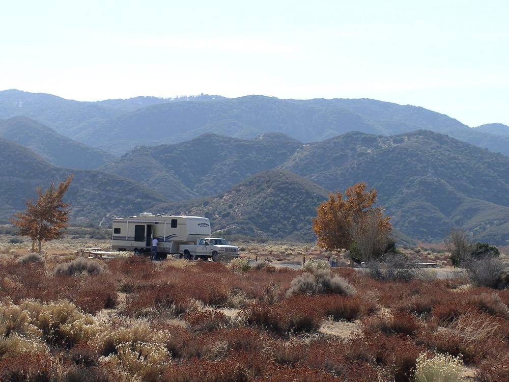 View of RV and landscape
