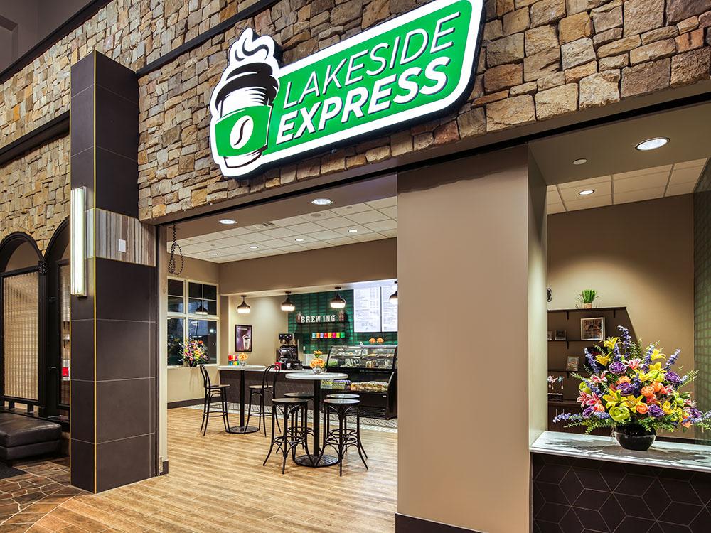 The Lakeside Express coffee shop inside the hotel at LAKESIDE HOTEL-CASINO RV PARK