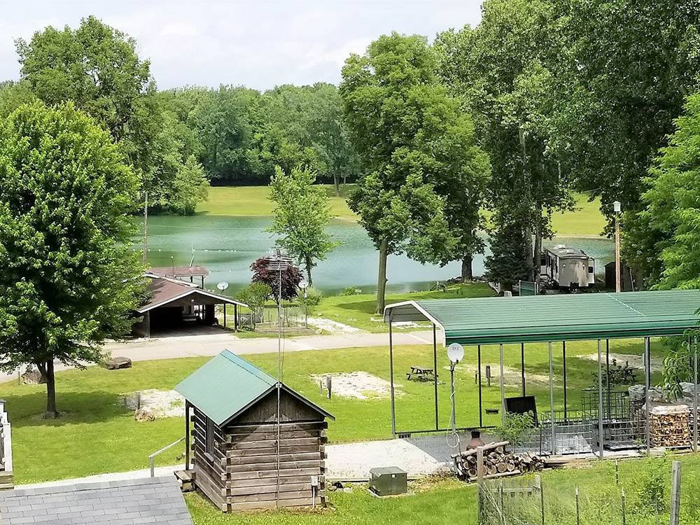 A view of the lake from a distance at MUNCIE RV RESORT BY RJOURNEY