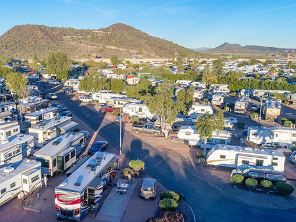 Aerial view of park at Desert's Edge RV Park