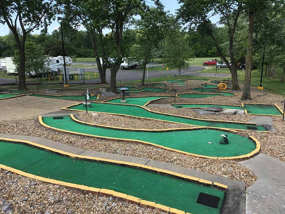 The miniature golf course at CAPE CAMPING & RV PARK
