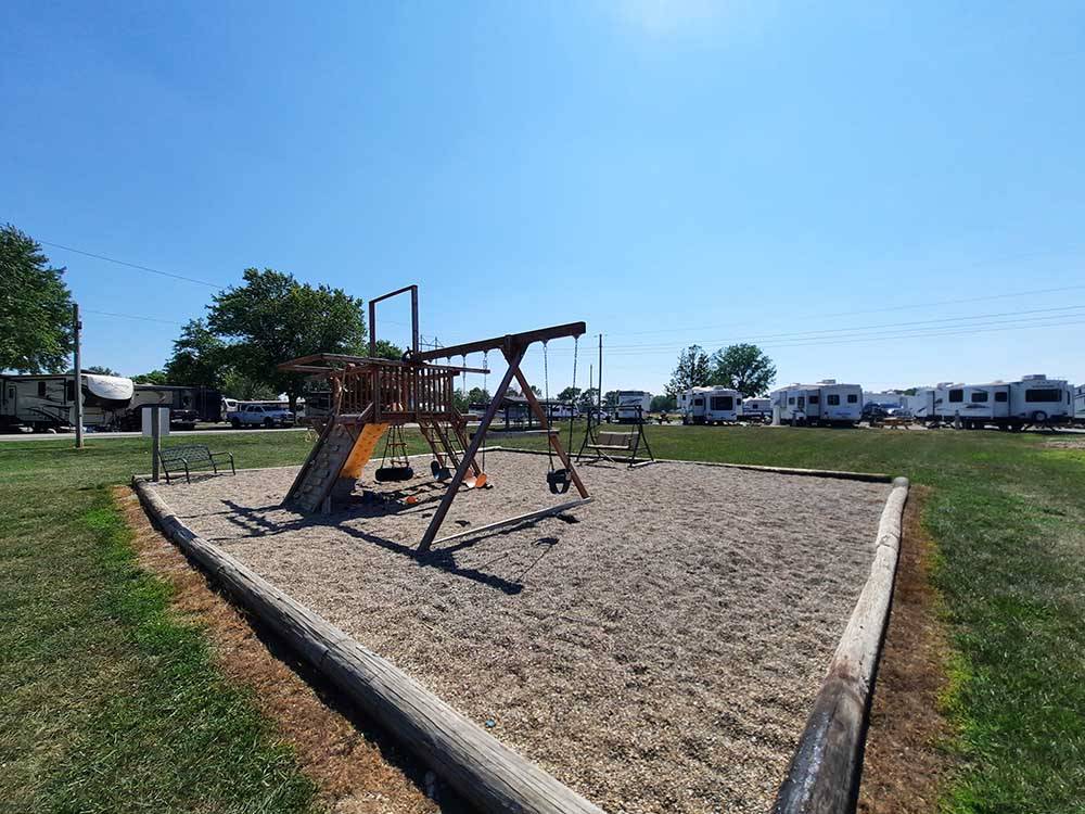 Playground with sand at LAKE HAVEN RETREAT