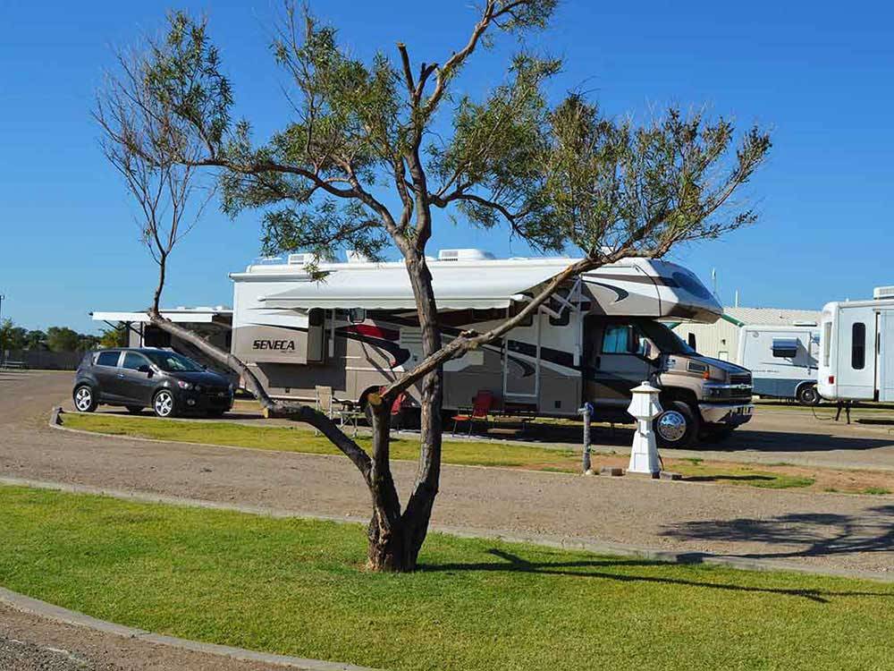 RVs and trailers at campground at MESA VERDE RV PARK