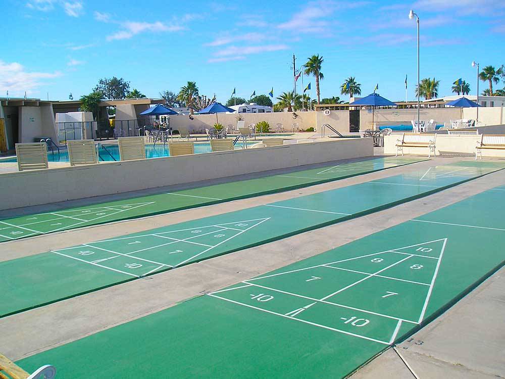 Shuffleboard courts and pool at ENCORE MESA VERDE