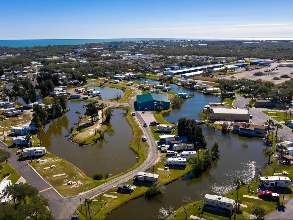 View of RV spaces at Woody Acres Mobile Home & RV Resort