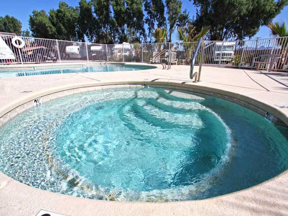 The in ground hot tub at COLORADO RIVER OASIS RESORT