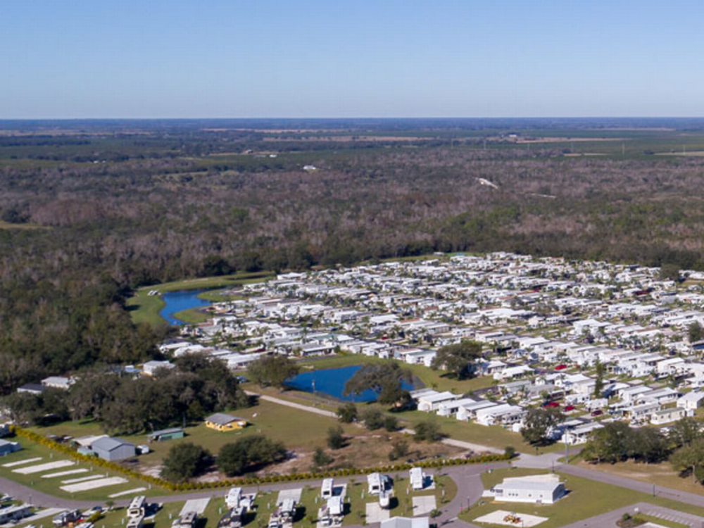 Aerial view of the resort