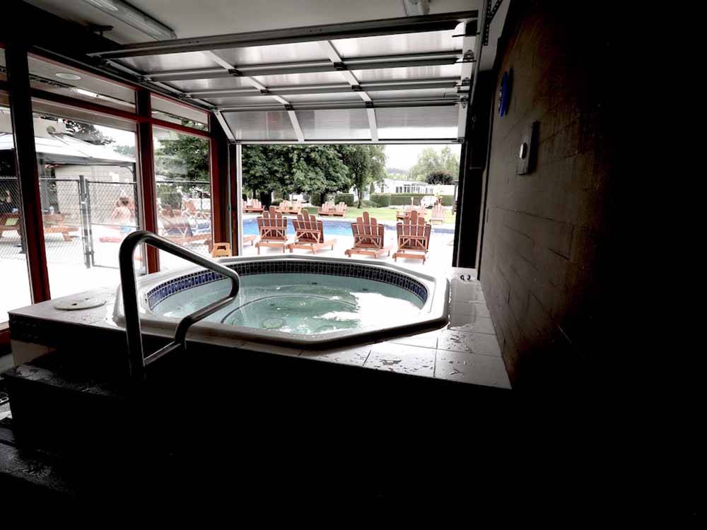 The indoor hot tub by the pool at HOLIDAY PARK RESORT