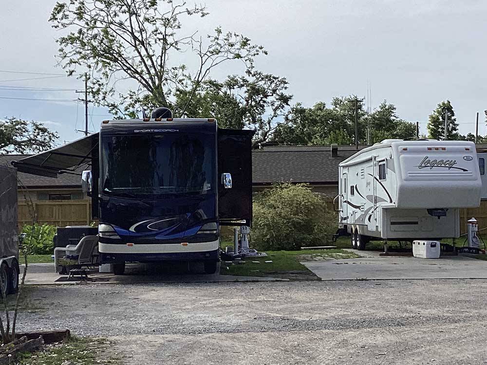A couple of paved RV sites at POCHE PLANTATION RV RESORT
