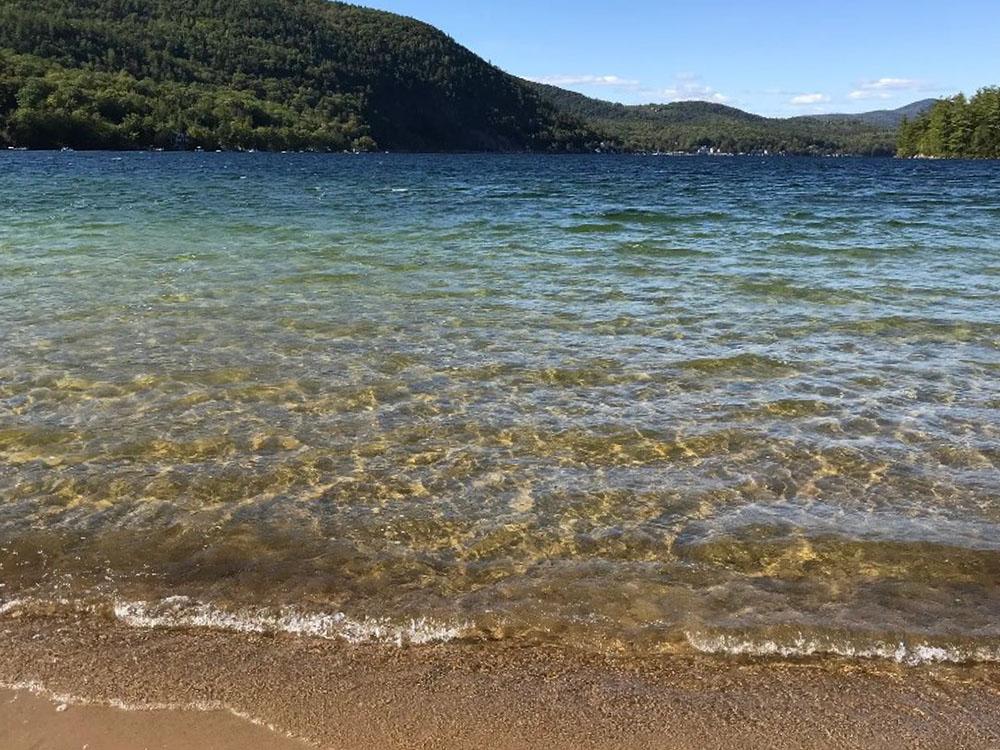 Sandy shore at CAMP AT NEWFOUND LAKE