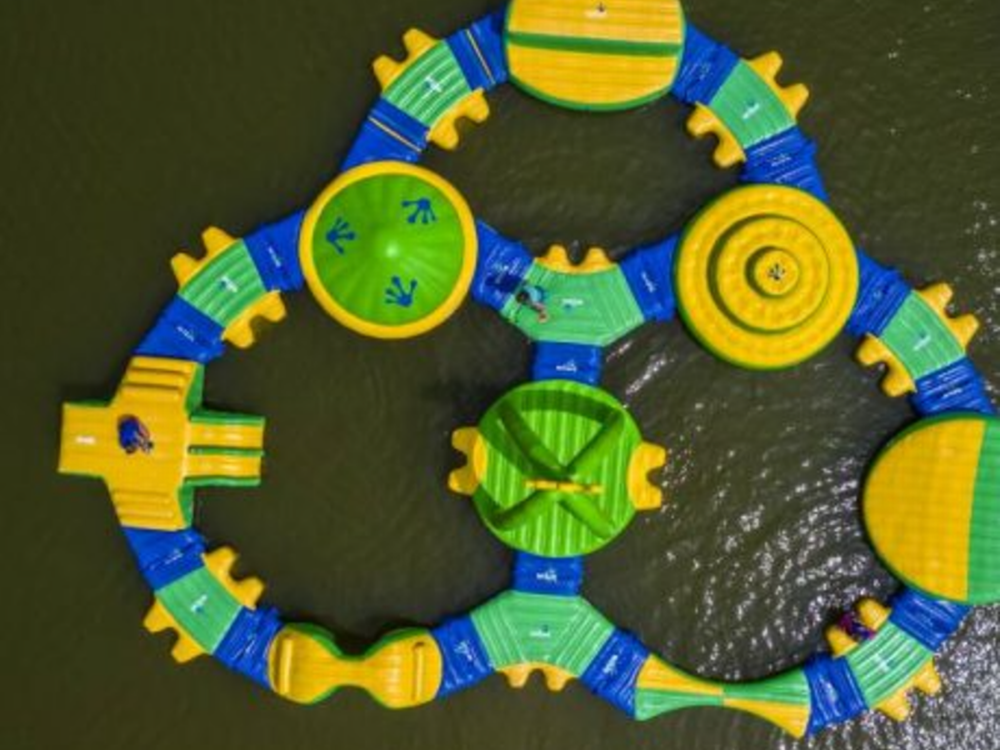 Water toys at North Port Huron Jellystone Park