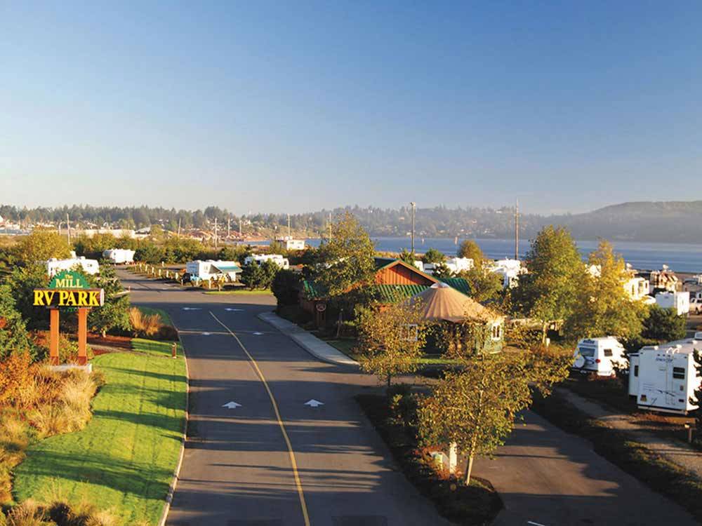 Road leading into campground at THE MILL CASINO HOTEL & RV PARK