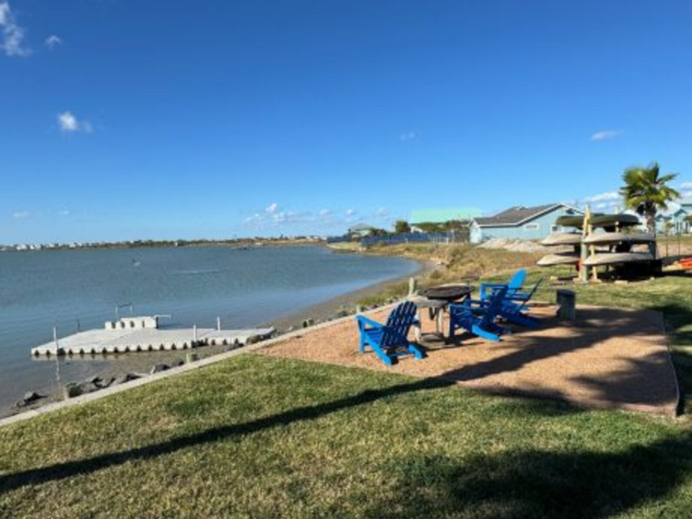 Sitting area with a view Copano Bay RV Resort