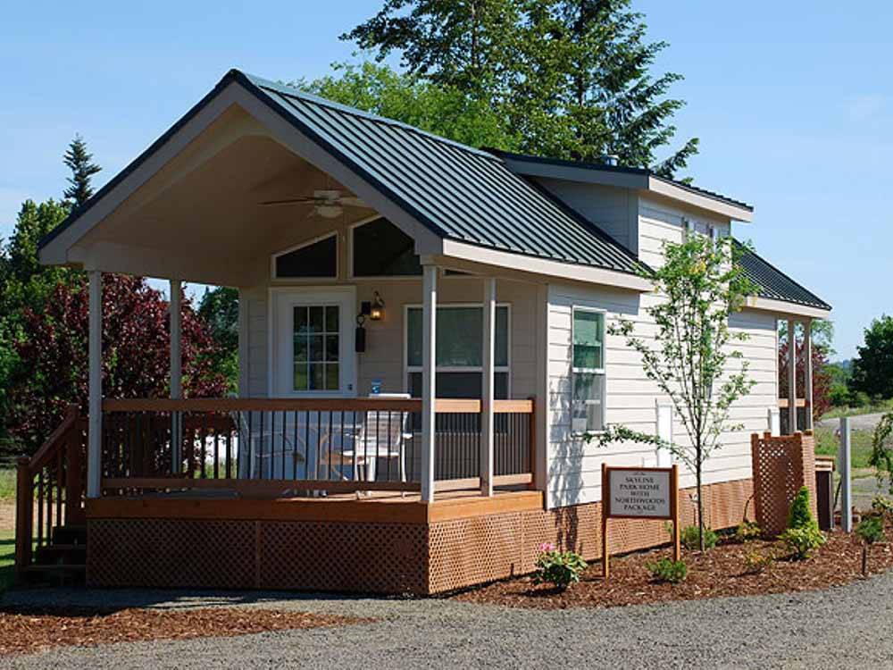 One of the camping cabins at TOUTLE RIVER RV RESORT