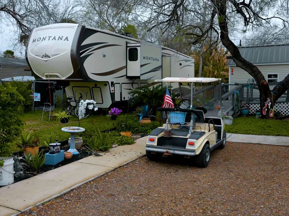 RV parked on lot