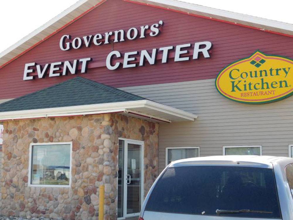 The front of the event center building at GOVERNORS' RV PARK CAMPGROUND