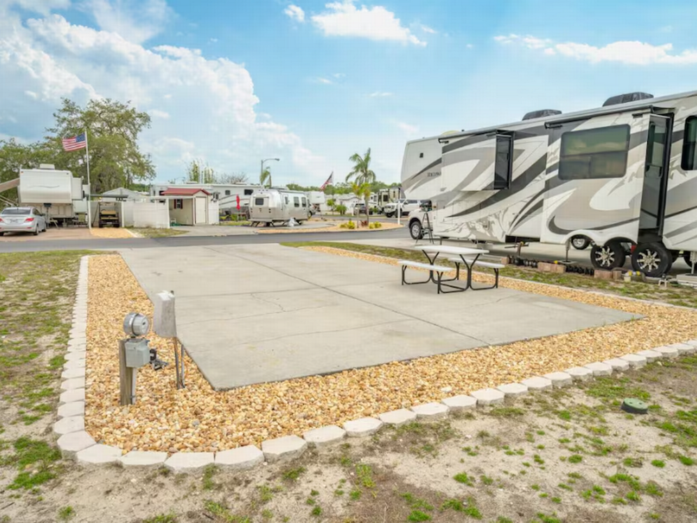 Large, paved RV site