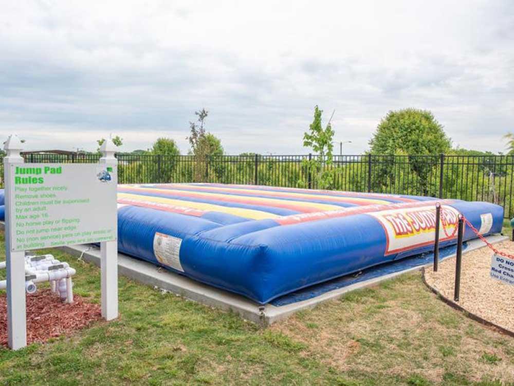 The large jumping pillow at HERITAGE ACRES RV PARK