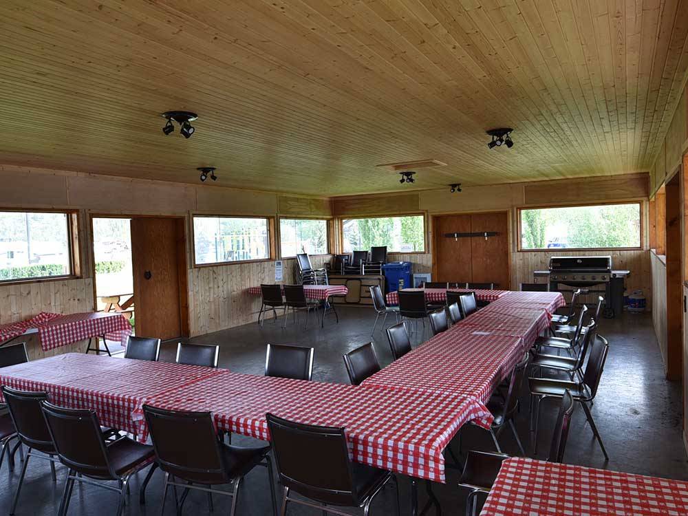 Large room for gatherings at BOW RIVERSEDGE CAMPGROUND