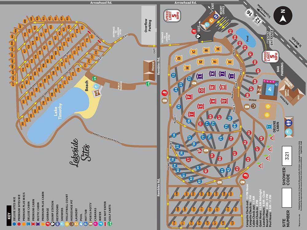 Map of the campground