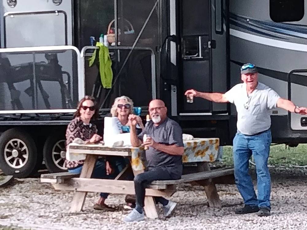 Group of people at a site at STARS OVER TEXAS RV PARK - FRIO