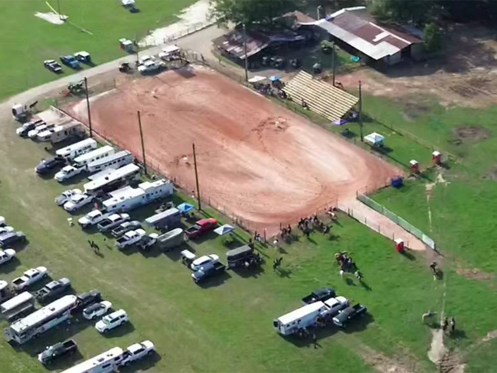 Aerial view of the campground