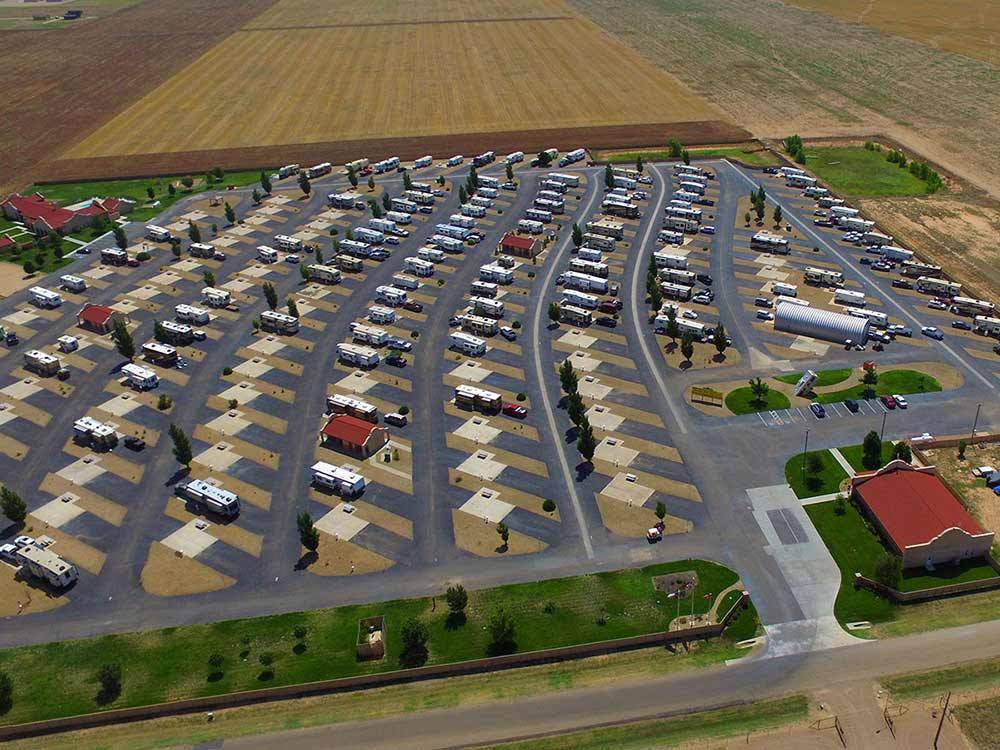 Amazing aerial view over resort at OASIS RV RESORT