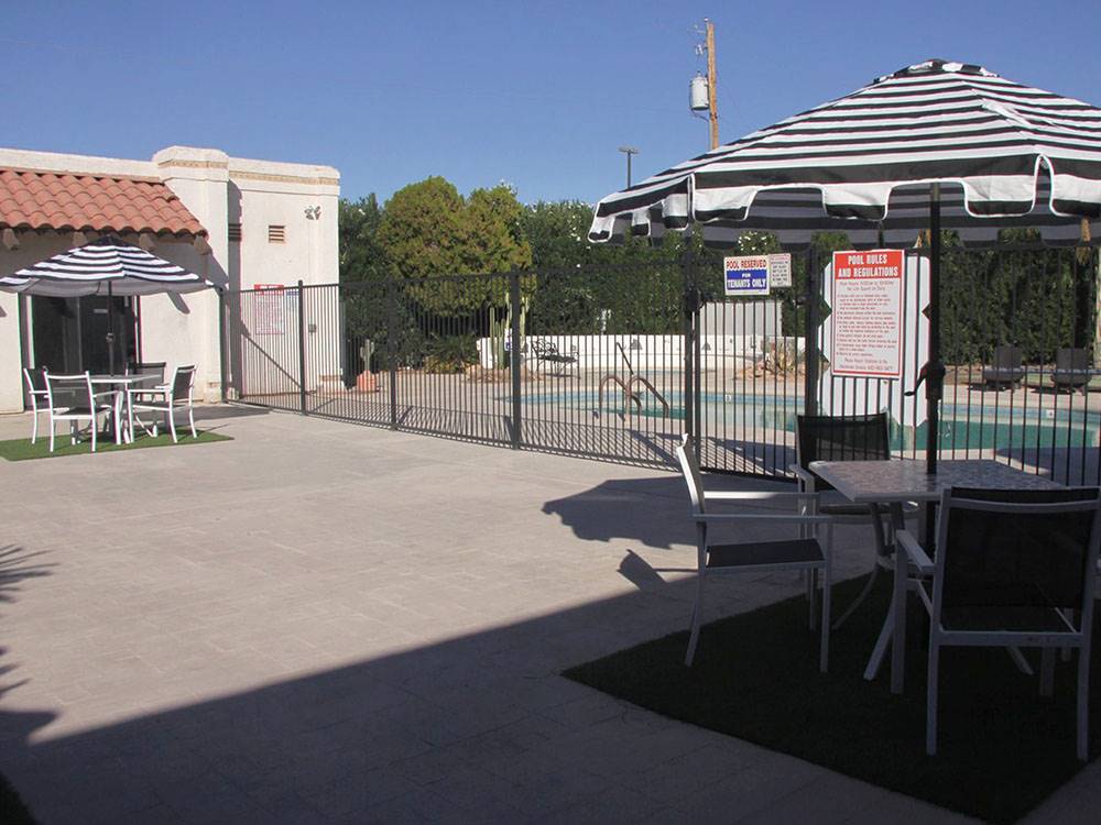 Outside the pool area