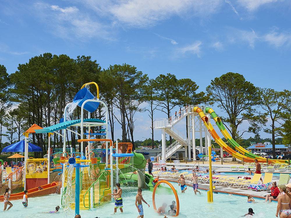 Water play area at JELLYSTONE PARK CHINCOTEAGUE ISLAND