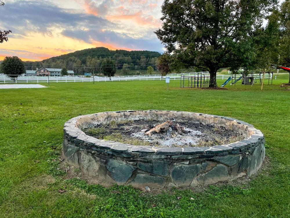 Fire pit at CAMPING WORLD MOUNTAIN RESORT OF MARION