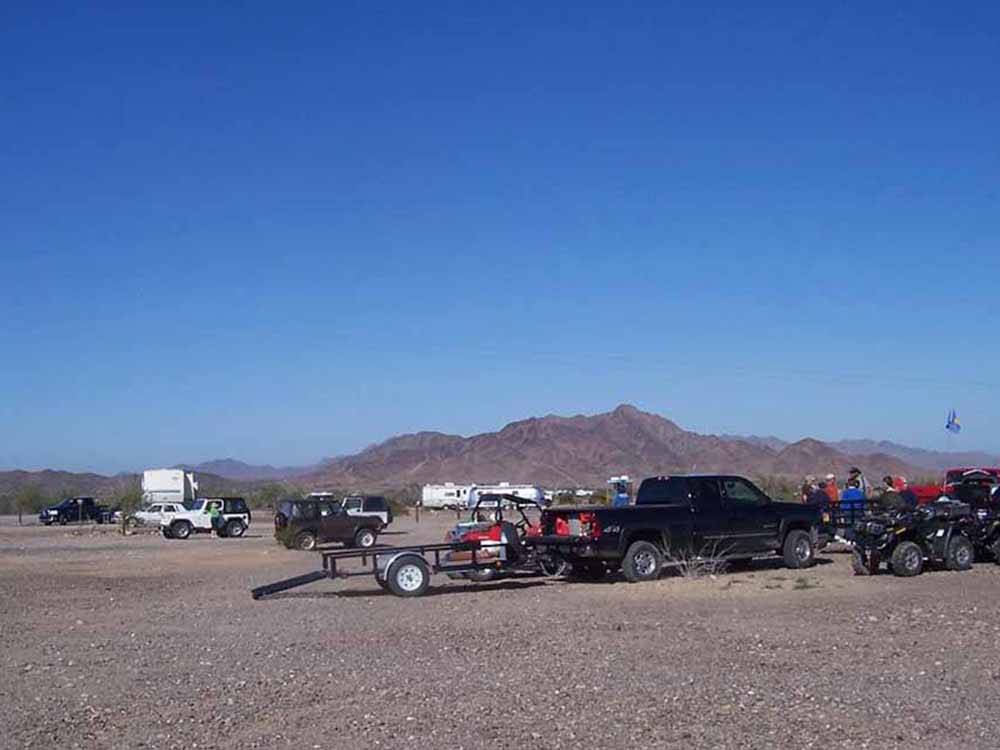 A group of off road vehicles at 3 DREAMERS RV PARK