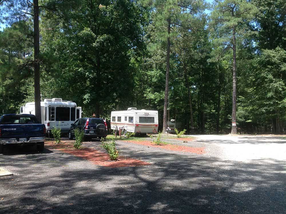 RV and trailer at R & D FAMILY CAMPGROUND