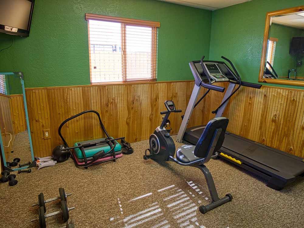Some exercise equipment at CAMPBELL COVE RV RESORT