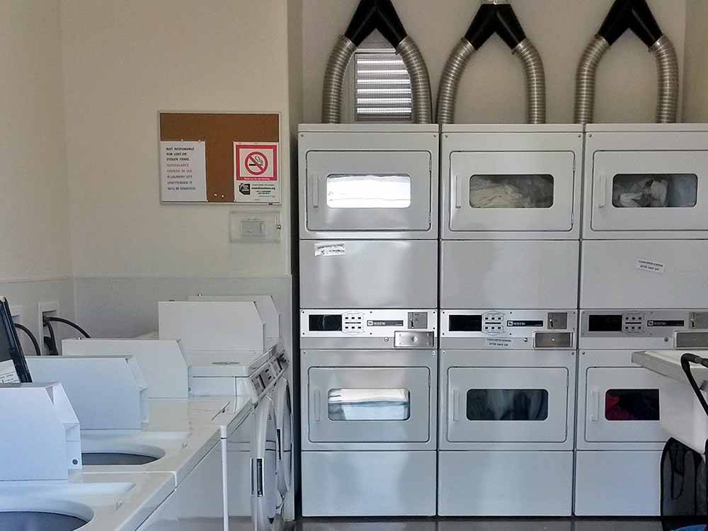 The clean laundry room at CAMPBELL COVE RV RESORT