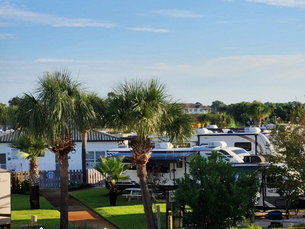 A sky view of the RV park at PERDIDO KEY RV RESORT