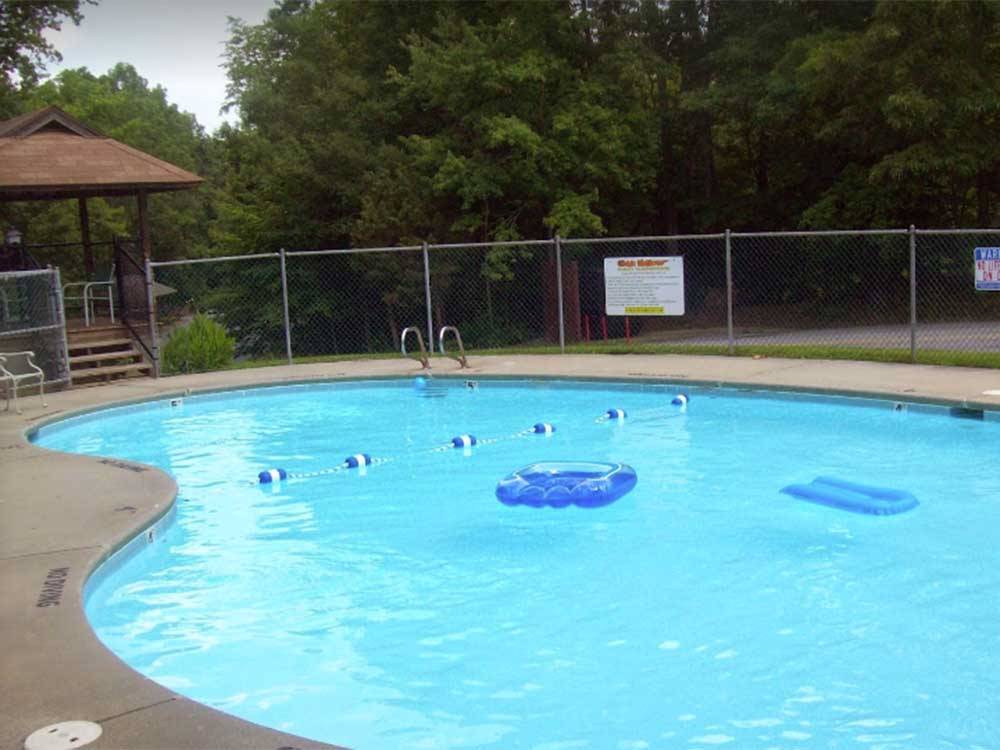 An empty swimming pool at OAK HOLLOW FAMILY CAMPGROUND