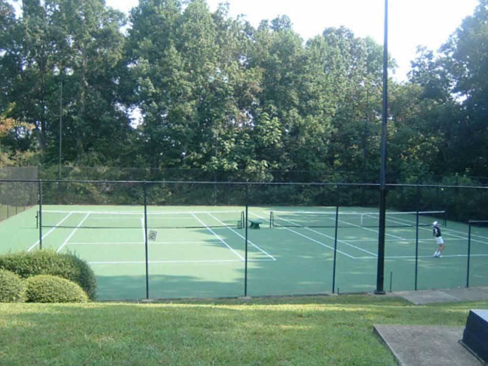 Tennis Courts at OAK HOLLOW FAMILY CAMPGROUND