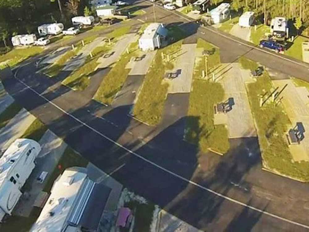 Aerial view of RV park at AVALON LANDING RV PARK