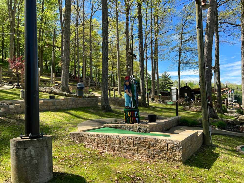 The miniature golf course at WOOD'S TALL TIMBER RESORT
