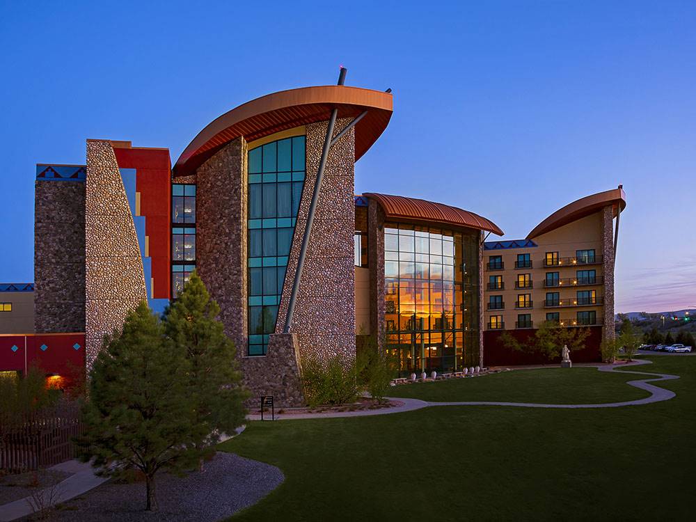 Outside view of casino at SKY UTE CASINO RV PARK