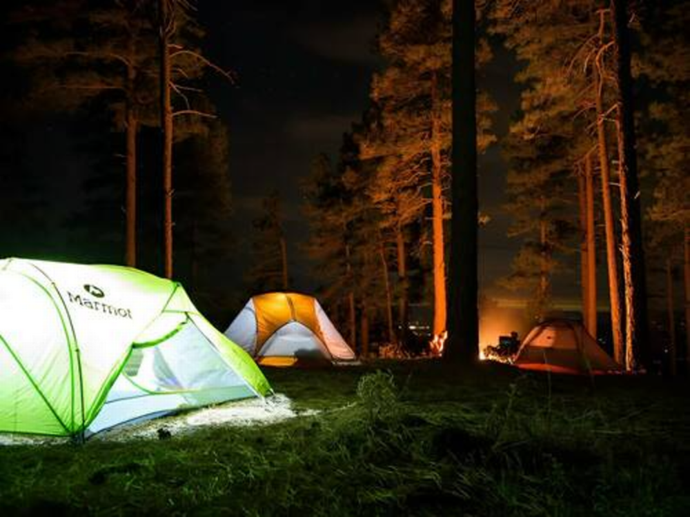 Tent camping at Pioneer Lakes RV Park