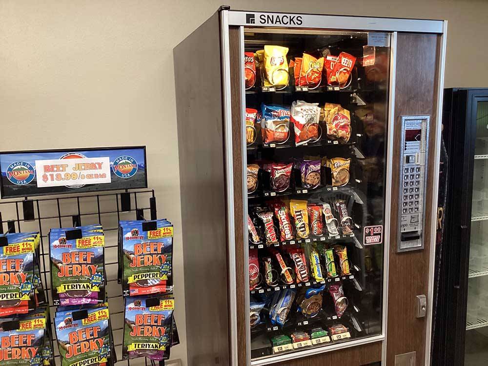 The vending machines at GREAT FALLS RV PARK