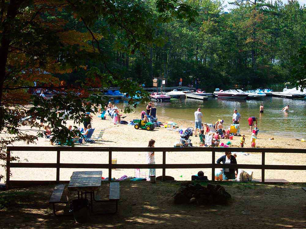 People enjoying the lake at CLEARWATER CAMPGROUND