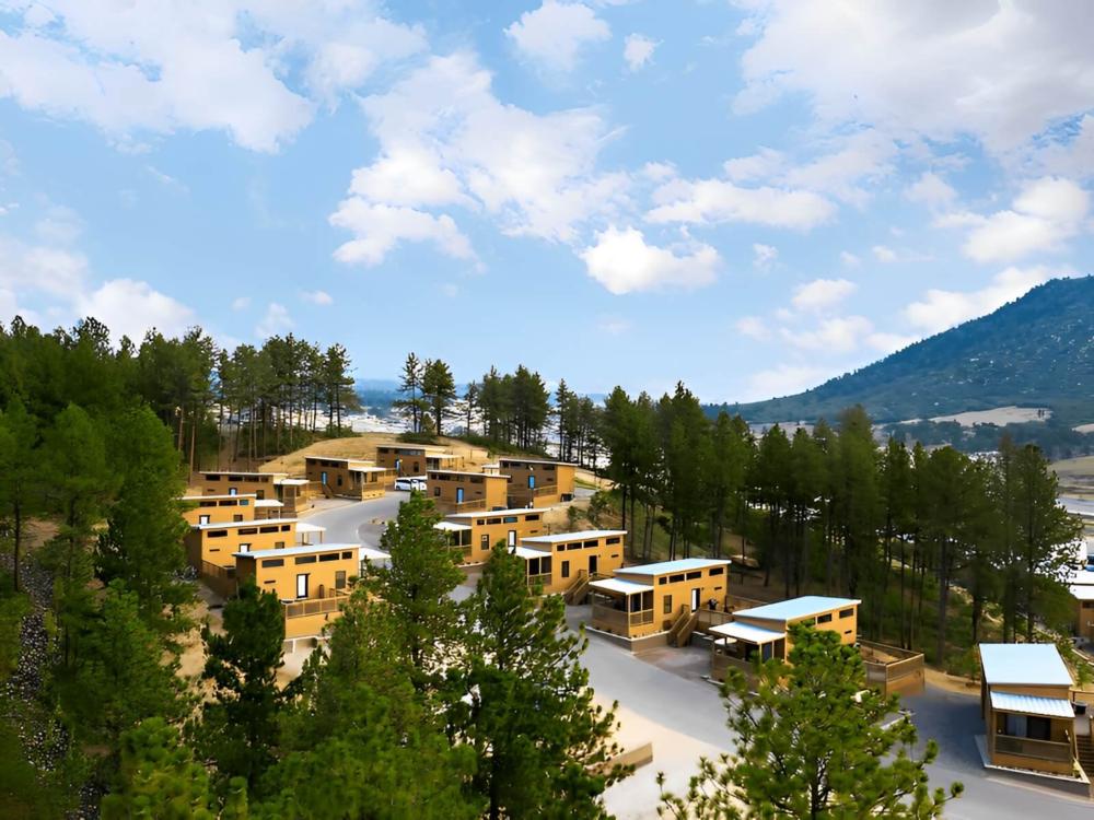 Cabins at site Yogi Bears Jellystone Park at Larkspur