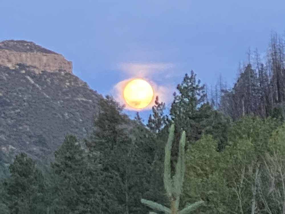 The sun rises near the campground at HTR DURANGO 
