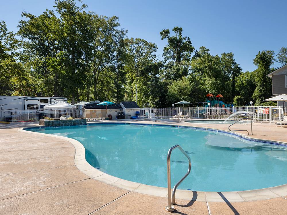 Fenced in swimming pool area at SUN OUTDOORS CAPE MAY