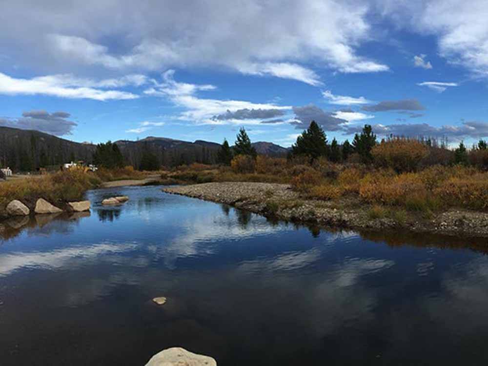 A view of the steady river at WINDING RIVER RESORT