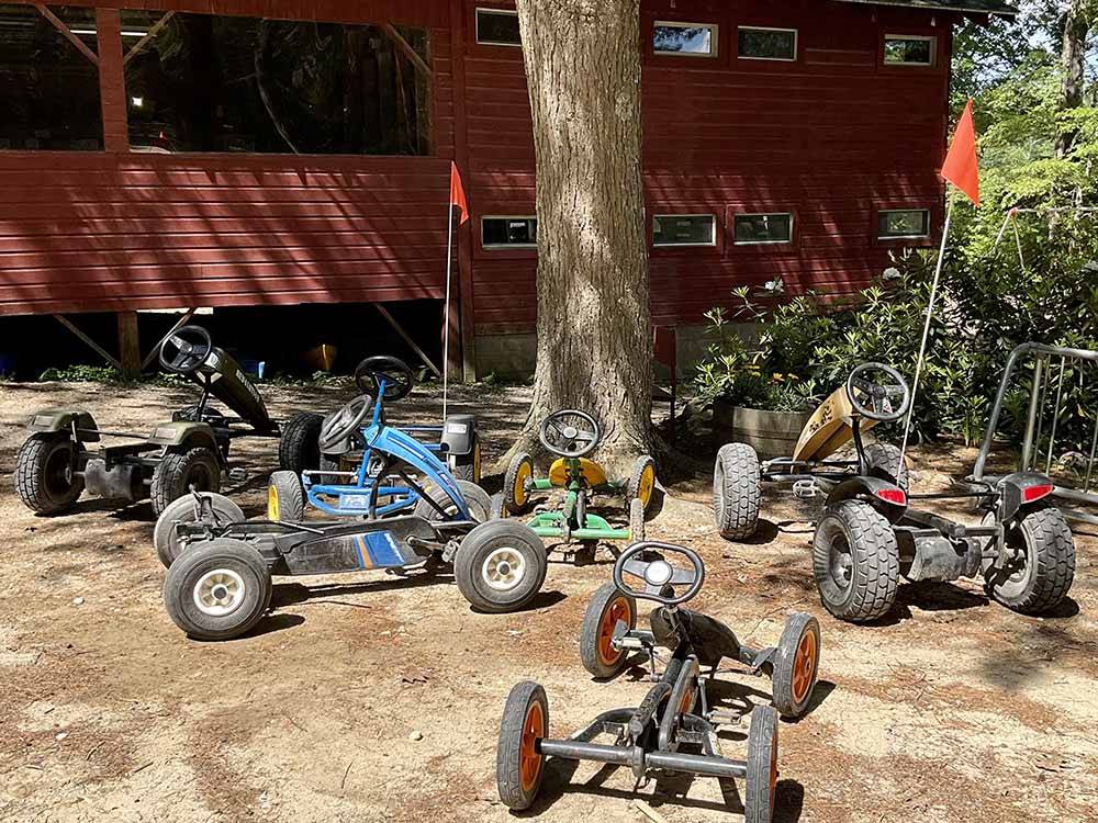 A group of pedal carts at SHIR-ROY CAMPING AREA